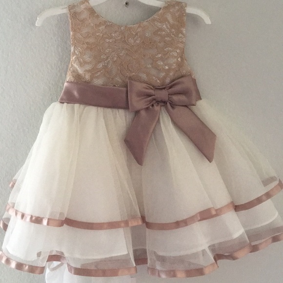 rare editions taupe dress